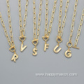 New Alphabet Necklace Gold Plated Pendants Necklace Initial